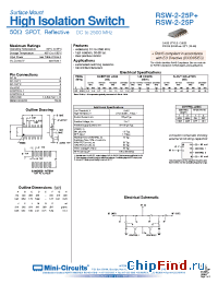 Datasheet RSW-2-25P+ manufacturer Mini-Circuits